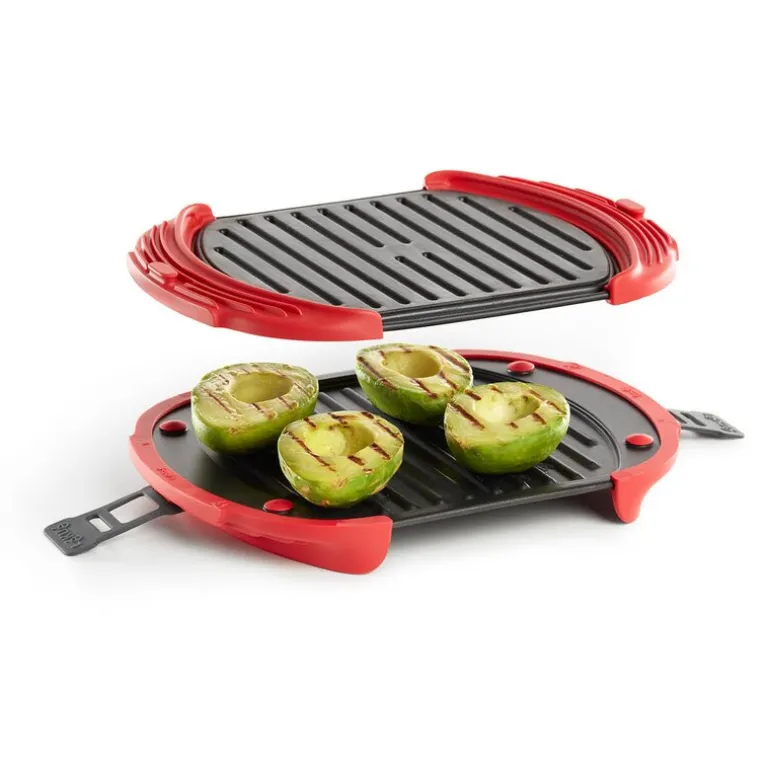 Grill XL for mikrobølgeovn 30x21 cm rød