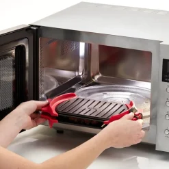 Grill XL for mikrobølgeovn 30x21 cm rød
