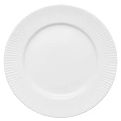 Groovy asjett 19 cm hvitt porselen