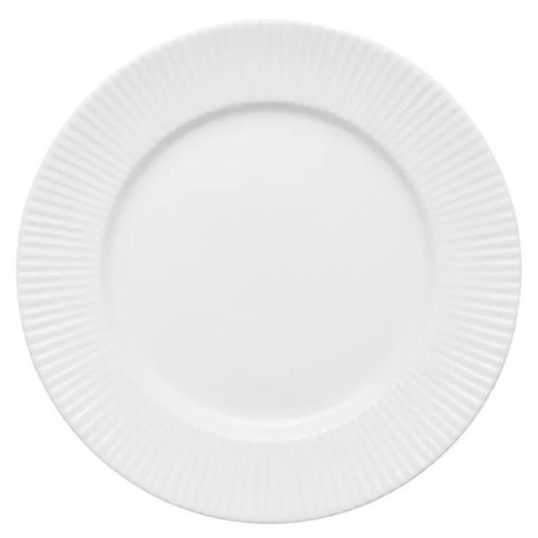 Groovy asjett 19 cm hvitt porselen