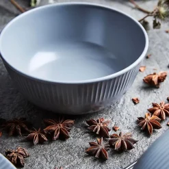 Groovy skål 14,5 cm steintøy grå