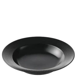 Groovy suppetallerken 23 cm steintøy svart
