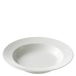 Groovy suppetallerken 23 cm steintøy hvit