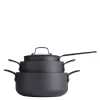 Gusto grytesett 6 deler svart aluminium