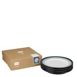 Halo tallerken 28 cm 4 stk blå/svart