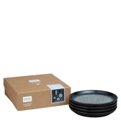 Halo tallerken Coupe 21 cm 4 stk blå/svart