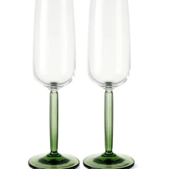 Hammershøi champagneglass 24 cl 2 stk grønn