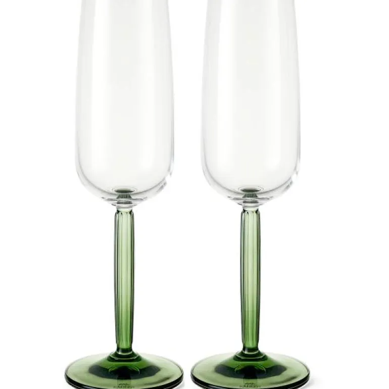 Hammershøi champagneglass 24 cl 2 stk grønn