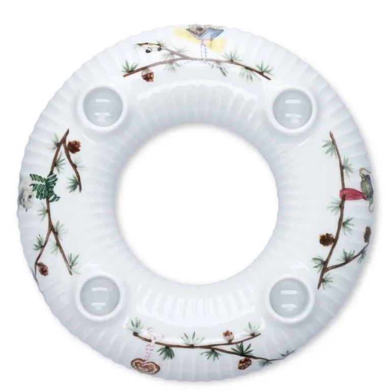 Hammershøi Christmas adventsstake 21,5 cm hvit m/dekor