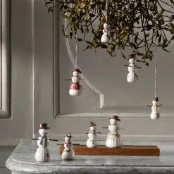 Hammershøi Christmas figur 2 stk snøgutt og snøjente hvit