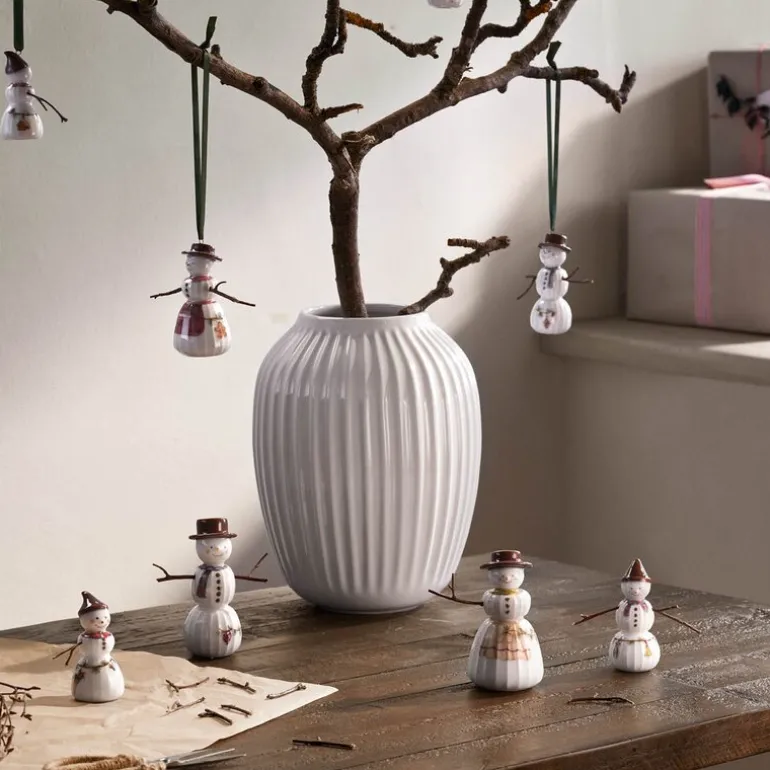 Hammershøi Christmas figur 2 stk snøgutt og snøjente hvit