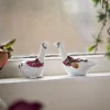 Hammershøi Christmas gås 8 cm hvit m/dekor