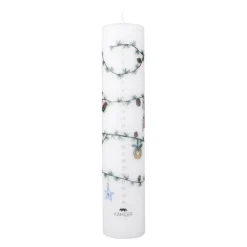 Hammershøi Christmas kalenderlys 2026 25 cm hvit m/dekor