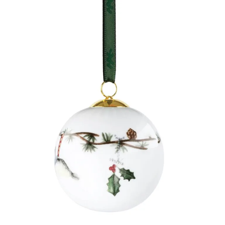 Hammershøi Christmas kule 2026 6 cm hvit m/dekor