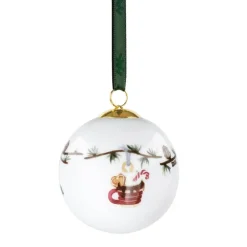 Hammershøi Christmas kule 2026 6 cm hvit m/dekor