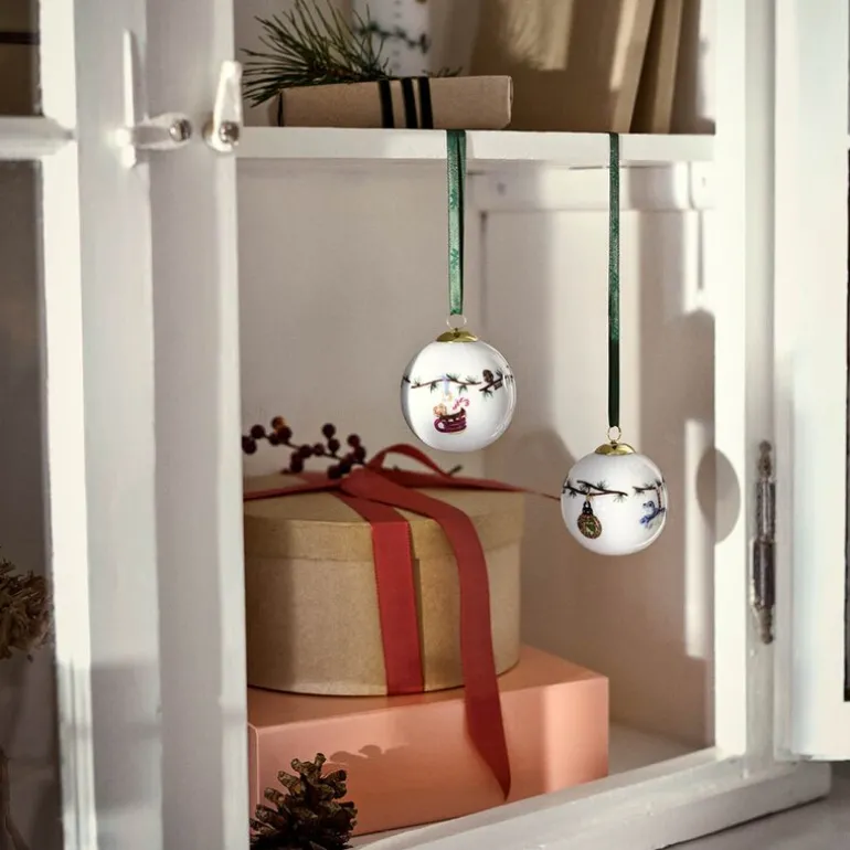Hammershøi Christmas kule 2026 6 cm hvit m/dekor