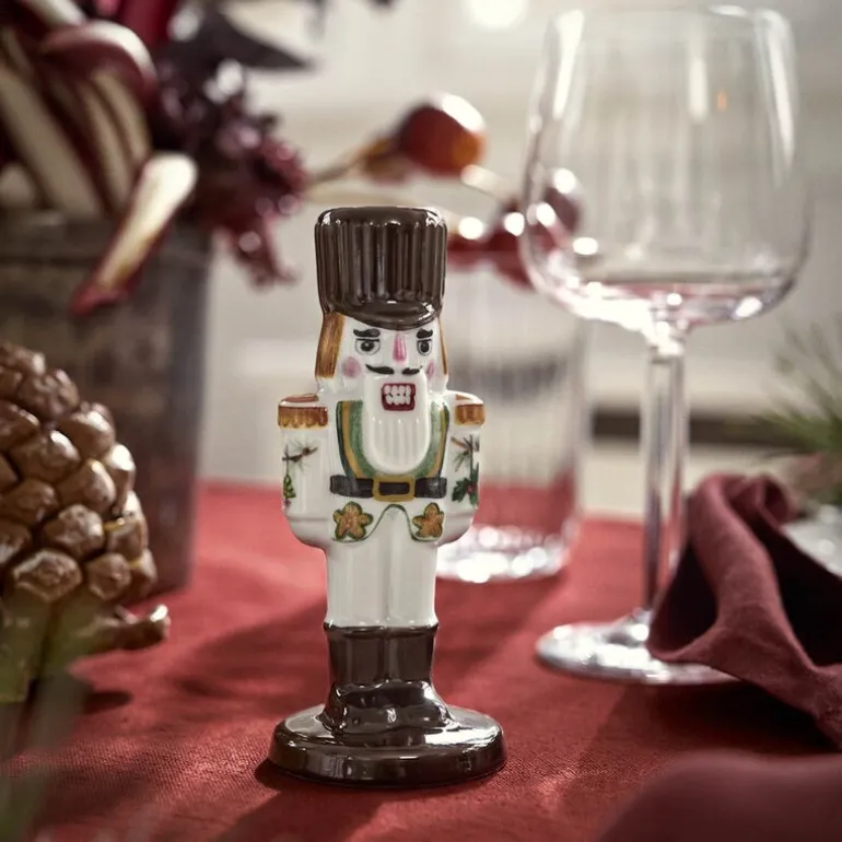 Hammershøi Christmas nøtteknekker 8 cm hvit m/dekor