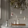 Hammershøi Christmas snøjente hengende 6,5 cm hvit m/ dekor