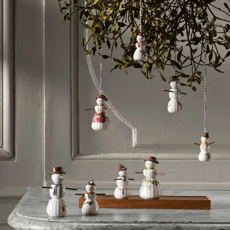 Hammershøi Christmas snøjente hengende 6,5 cm hvit m/ dekor