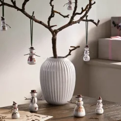 Hammershøi Christmas snøjente hengende 6,5 cm hvit m/ dekor