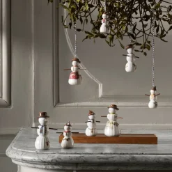 Hammershøi Christmas snømann 11,5 cm hvit m/ dekor