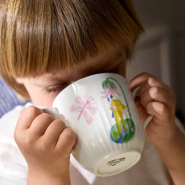 Hammershøi Kids sett med krus/tallerken og skål hvit m/deko