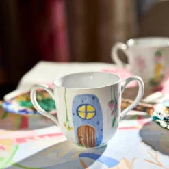 Hammershøi Kids sett med krus/tallerken og skål hvit m/deko