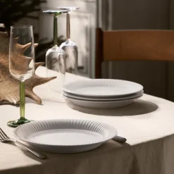 Hammershøi tallerken 22 cm 4 stk hvit