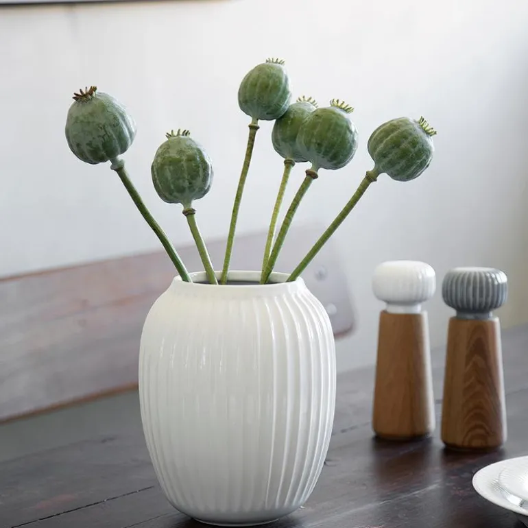 Hammershøi vase 21 cm hvit