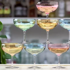 Happy champagneglass 28 cl rosa