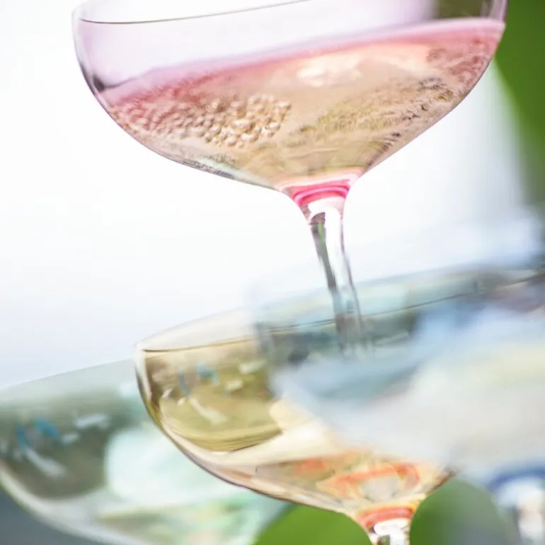 Happy champagneglass 28 cl rosa