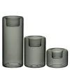 Happy lyslykt 6,8/10,5/15 cm 3 stk antracit