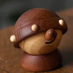 Harald Viking trefigur 5 cm gummitre/sapele