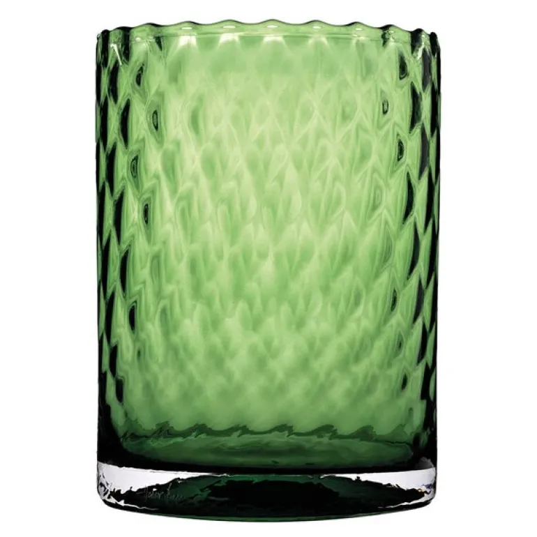 Harlekin lykt/vase 24 cm grønn