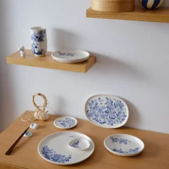 Haru dippskål 10 cm mummi hvit/blå