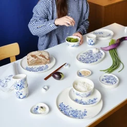 Haru dippskål 10 cm mummi hvit/blå