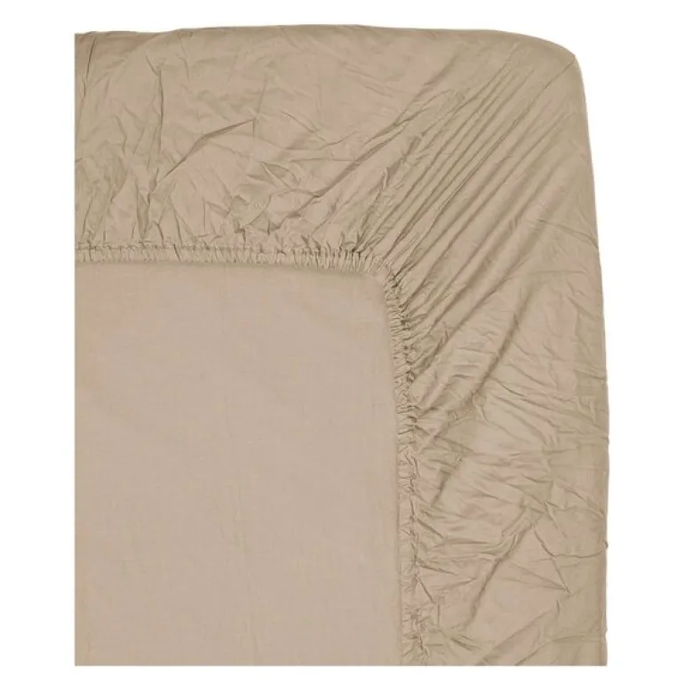 Hassel stretchlaken 90x200 cm beigebrun