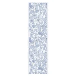 Havsblom løper 35x120 cm blå