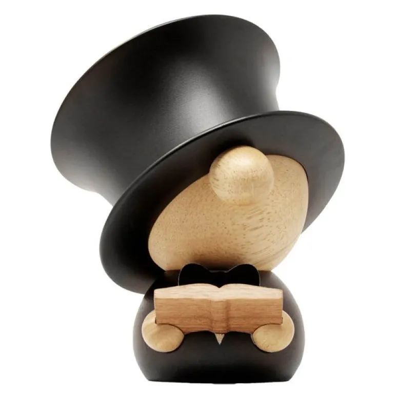 H.C. Andersen XXL trefigur 17 cm svart/gummitre/sapele