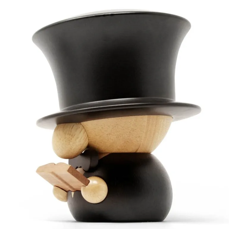 H.C. Andersen XXL trefigur 17 cm svart/gummitre/sapele