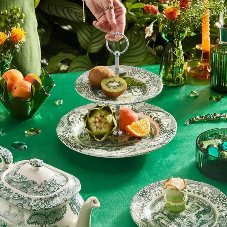 Heritage Green Italian etasjefat med to plan 23,5x27 cm