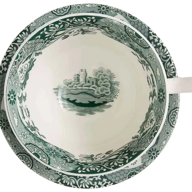 Heritage Green Italian frokostkopp med skål 28 cl