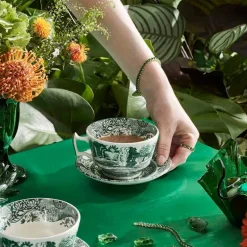 Heritage Green Italian frokostkopp med skål 28 cl