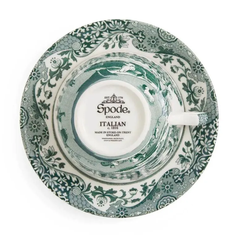 Heritage Green Italian tekopp med skål 20 cl