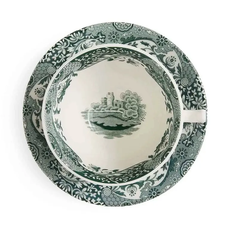 Heritage Green Italian tekopp med skål 20 cl