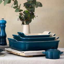 Heritage rektangulær ildfast form 26x19 cm deep teal