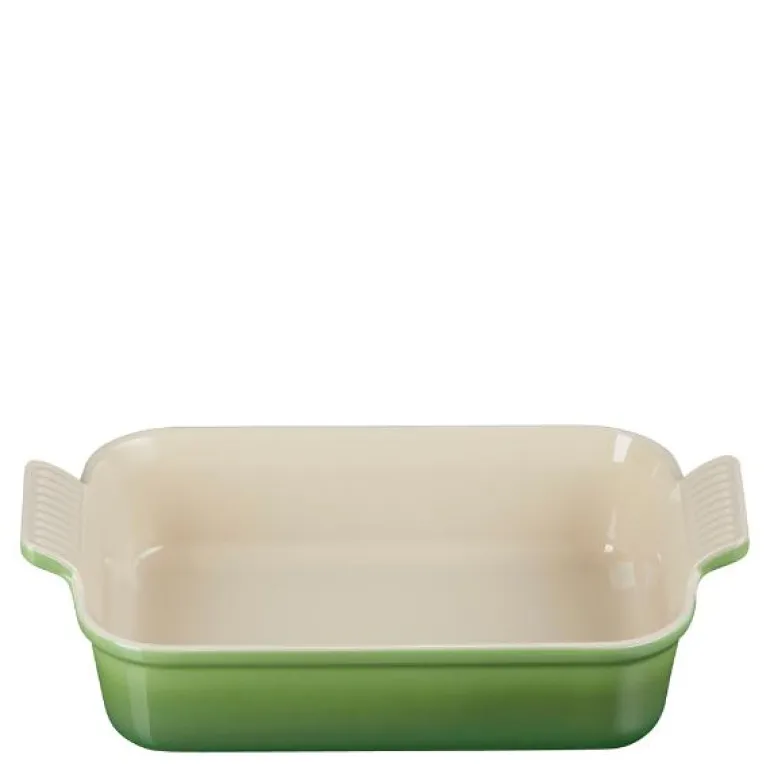Heritage rektangulær ildfast form 26x19 cm bamboo green