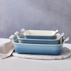 Heritage rektangulært fat 19 cm chambray