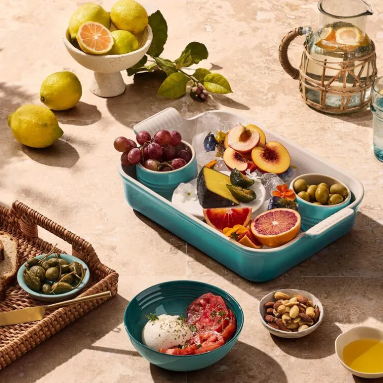 Heritage rektangulært ildfast form 32x24 cm Bleu Riviera
