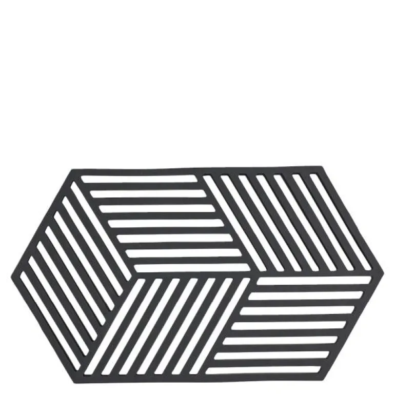 Hexagon bordskåner 24 cm black
